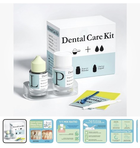 Temporary tooth filling kit - tooth,