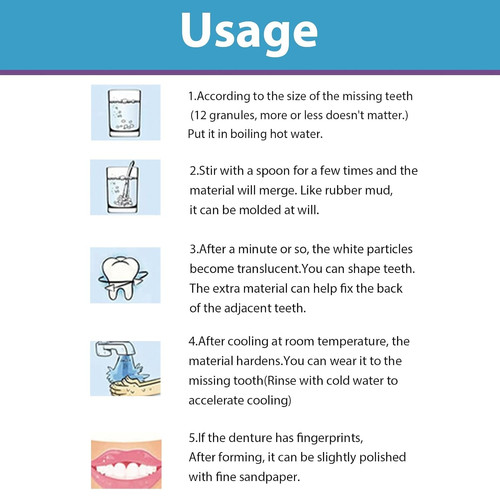 Tooth repair kit temporary - repair, kit,